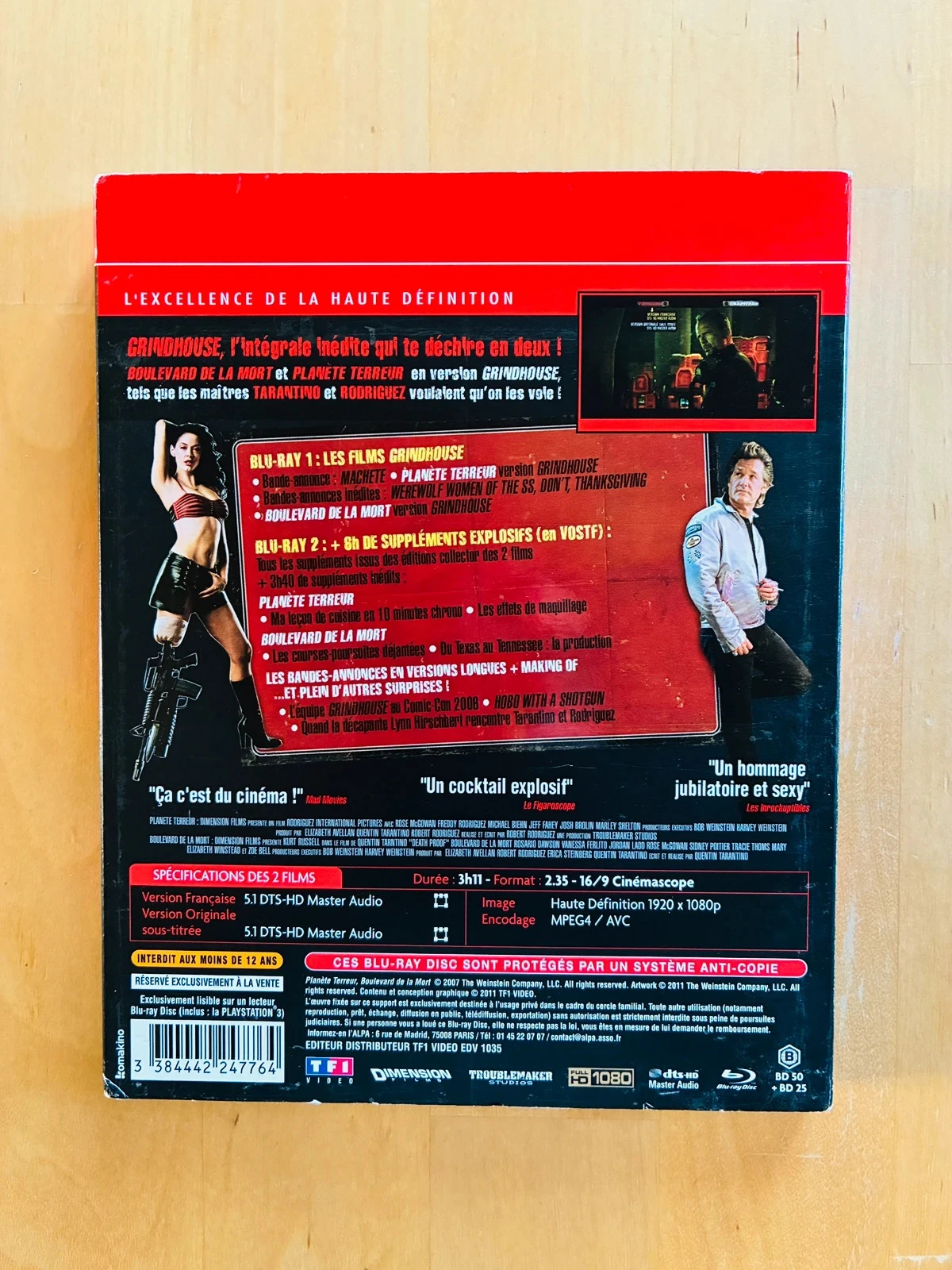 Box set 2 Blu-ray Grindhouse: Death Proof and Planet Terror. – photo 2